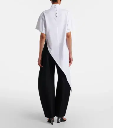 Alaïa Alaïa Asymmetric cotton jersey T-shirt | Thumbnail 4