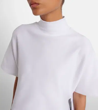 Alaïa Alaïa Asymmetric cotton-blend jersey T-shirt | Thumbnail 3