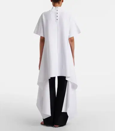 Alaïa Alaïa Asymmetric cotton-blend jersey T-shirt | Thumbnail 7