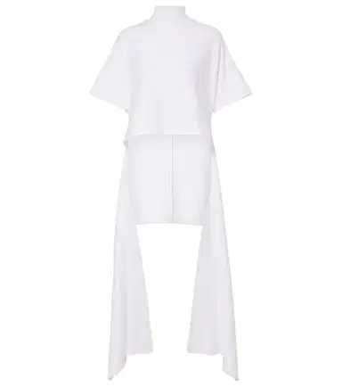 Alaïa Alaïa Asymmetric cotton-blend jersey T-shirt | Thumbnail 1