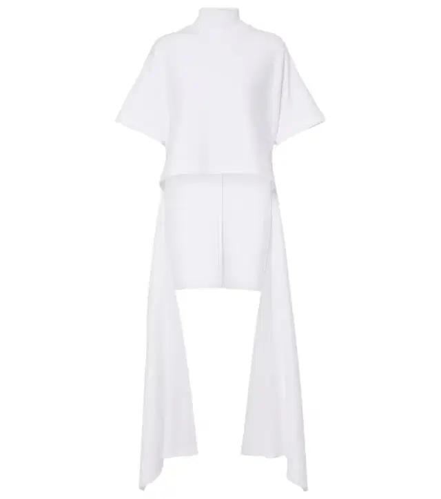 Alaia Alaïa Asymmetric cotton-blend jersey T-shirt