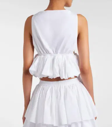 Alaïa Alaïa Peplum cotton top | Thumbnail 2