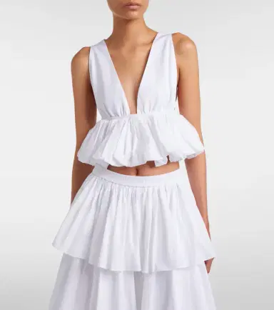 Alaïa Alaïa Peplum cotton top | Thumbnail 5