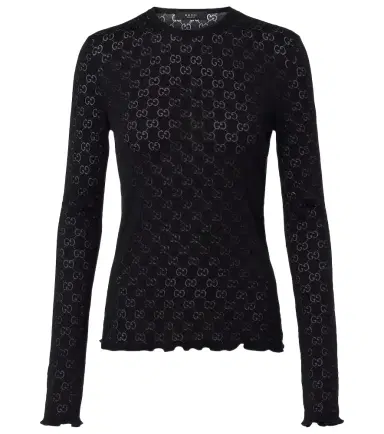 Gucci GG cotton-blend devoré T-shirt | Thumbnail 1
