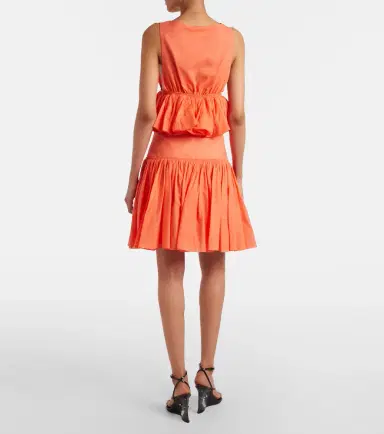 Alaïa Alaïa Gathered cotton and linen miniskirt | Thumbnail 4