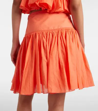 Alaïa Alaïa Gathered cotton and linen miniskirt | Thumbnail 5