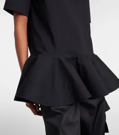 Alaïa Alaïa Peplum cotton jersey T-shirt | Thumbnail 2