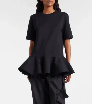 Alaïa Alaïa Peplum cotton jersey T-shirt | Thumbnail 3