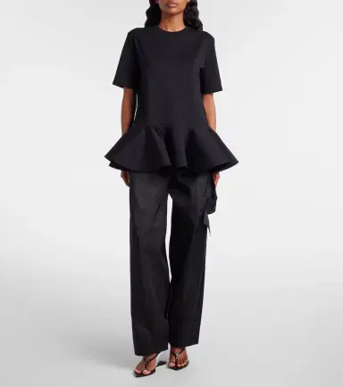 Alaïa Alaïa Peplum cotton jersey T-shirt | Thumbnail 5