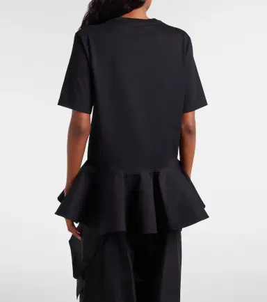 Alaïa Alaïa Peplum cotton jersey T-shirt | Thumbnail 6