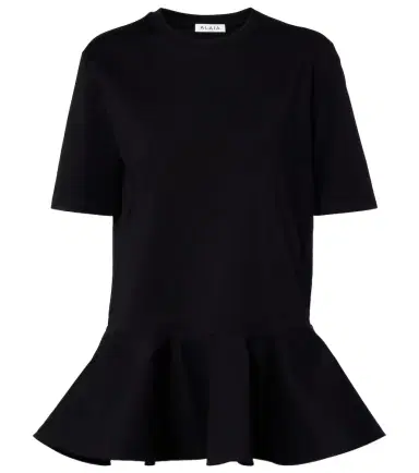 Alaïa Alaïa Peplum cotton jersey T-shirt | Thumbnail 1