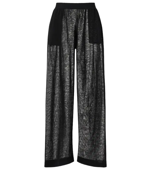 Alaïa Linen and silk wide-leg pants Alaïa Linen and silk wide-leg pants