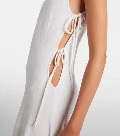 Alaïa Alaïa Cotton-blend crêpe maxi dress | Thumbnail 4