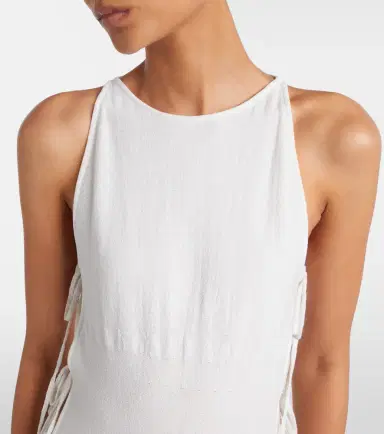 Alaïa Alaïa Cotton-blend crêpe maxi dress | Thumbnail 6