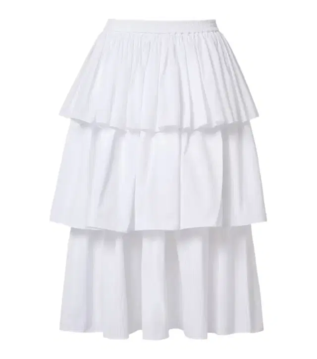 Alaia Alaïa Ruffled tiered cotton midi skirt