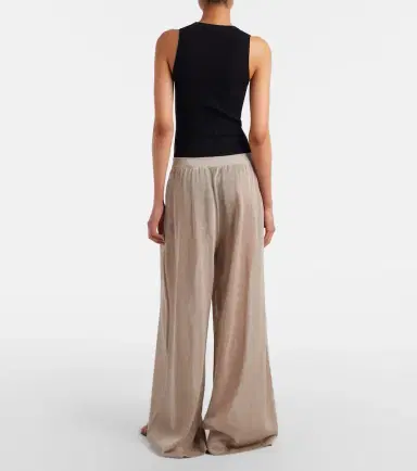 Alaïa Alaïa Linen and silk wide-leg pants | Thumbnail 5 Alaïa Alaïa Linen and silk wide-leg pants | Thumbnail 5