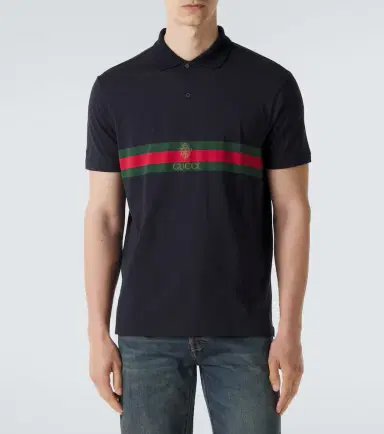 Gucci Web Stripe cotton jersey polo shirt | Thumbnail 2 Gucci Web Stripe cotton jersey polo shirt | Thumbnail 2