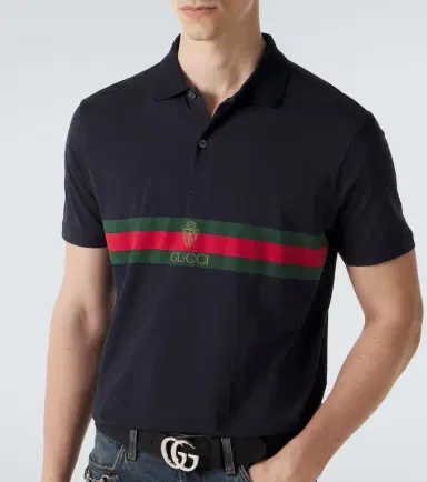 Gucci Web Stripe cotton jersey polo shirt | Thumbnail 3 Gucci Web Stripe cotton jersey polo shirt | Thumbnail 3