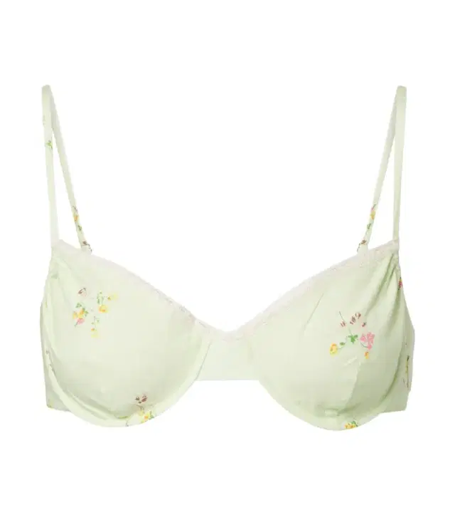 Prada Floral lace-trimmed cotton bra top