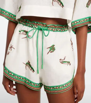 ALÉMAIS Alémais Wanda embroidered linen shorts | Thumbnail 2 ALÉMAIS Alémais Wanda embroidered linen shorts | Thumbnail 2