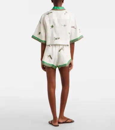 ALÉMAIS Alémais Wanda embroidered linen shorts | Thumbnail 4 ALÉMAIS Alémais Wanda embroidered linen shorts | Thumbnail 4