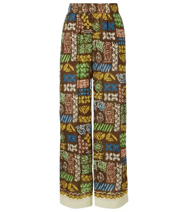 Alemais Alémais Minnie printed cotton wide-leg pants