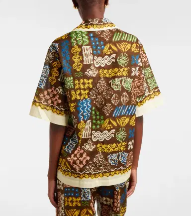 ALÉMAIS Alémais Minnie printed cotton bowling shirt | Thumbnail 6