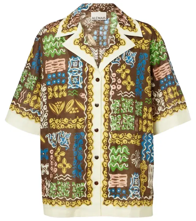 Alémais Minnie printed cotton bowling shirt