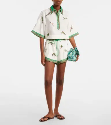 ALÉMAIS Alémais Wanda embroidered linen shirt | Thumbnail 5