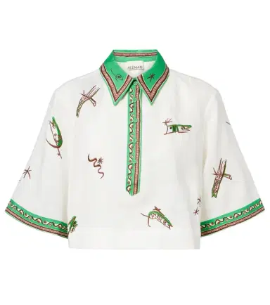 ALÉMAIS Alémais Wanda embroidered linen shirt | Thumbnail 1