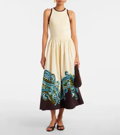 ALÉMAIS Alémais Natalia printed cotton midi dress | Thumbnail 6