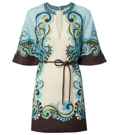 ALÉMAIS Alémais Natalia printed linen minidress | Thumbnail 1