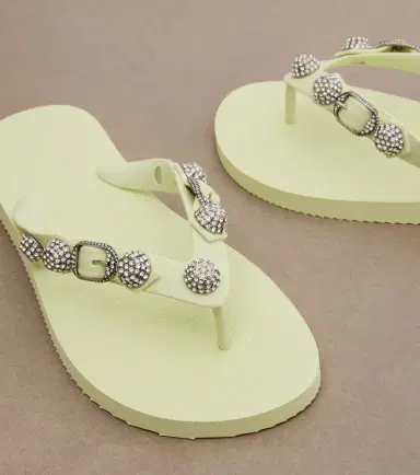 Balenciaga Cagole embellished thong sandals | Thumbnail 2