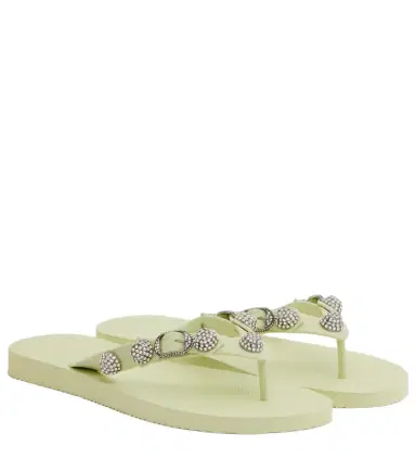 Balenciaga Cagole embellished thong sandals | Thumbnail 1