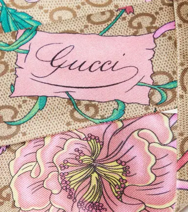 Gucci GG Flora silk twill scarf | Thumbnail 2
