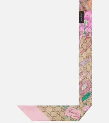 Gucci GG Flora silk twill scarf | Thumbnail 3