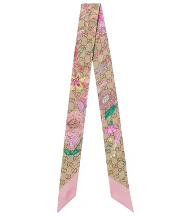 Gucci GG Flora silk twill scarf | Thumbnail 1