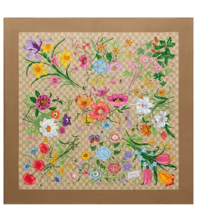 Gucci GG Flora silk twill scarf | Thumbnail 1