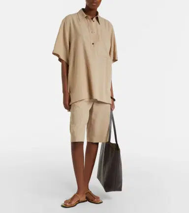 TOTEME High-rise Bermuda shorts | Thumbnail 4