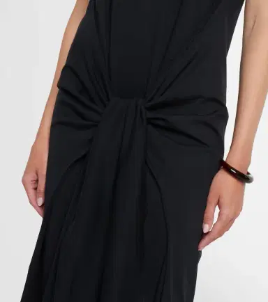 TOTEME Gathered cotton jersey midi dress | Thumbnail 3 TOTEME Gathered cotton jersey midi dress | Thumbnail 3