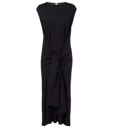 TOTEME Gathered cotton jersey midi dress | Thumbnail 1 TOTEME Gathered cotton jersey midi dress | Thumbnail 1