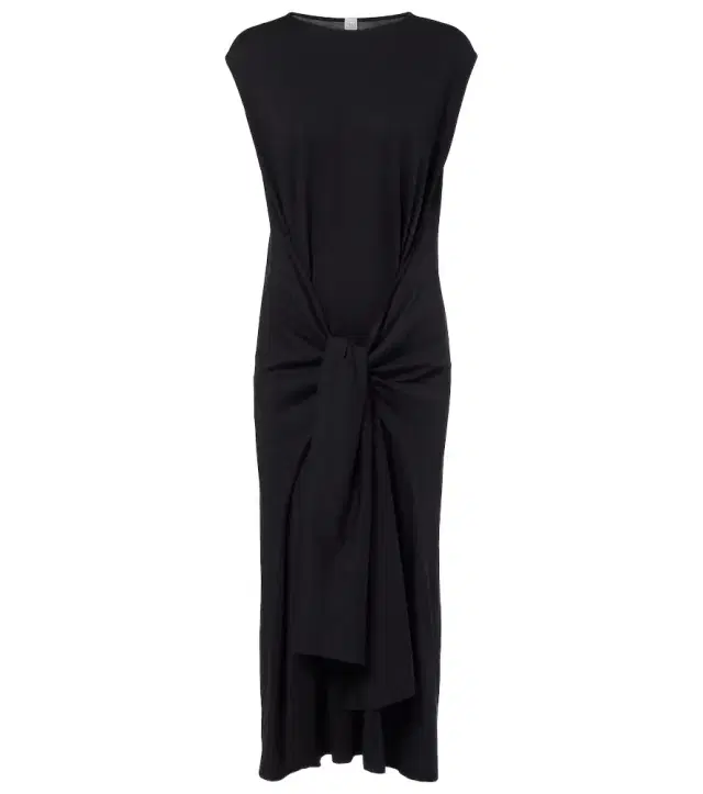 Toteme Gathered cotton jersey midi dress