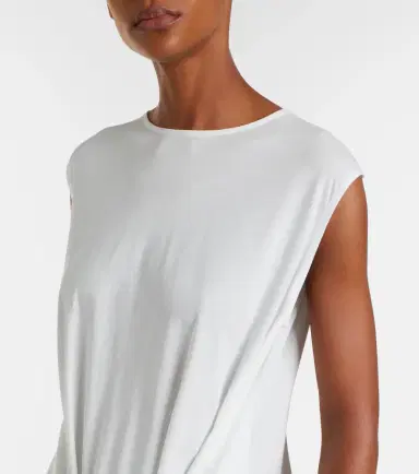 TOTEME Gathered cotton jersey midi dress | Thumbnail 2 TOTEME Gathered cotton jersey midi dress | Thumbnail 2