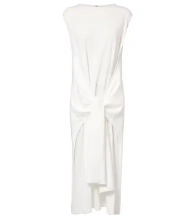 TOTEME Gathered cotton jersey midi dress | Thumbnail 1 TOTEME Gathered cotton jersey midi dress | Thumbnail 1