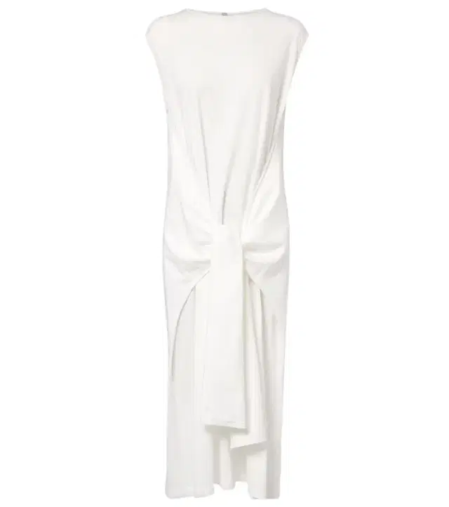 Toteme Gathered cotton jersey midi dress