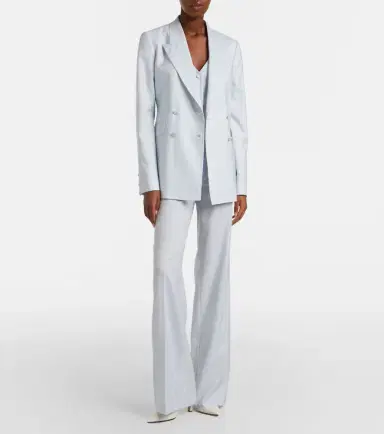 Gabriela Hearst Vesta wool and silk flared pants | Thumbnail 4
