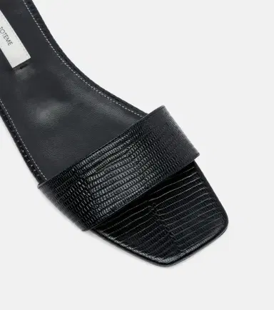 TOTEME Lizard-effect leather slides | Thumbnail 2 TOTEME Lizard-effect leather slides | Thumbnail 2