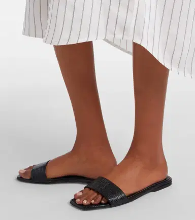 TOTEME Lizard-effect leather slides | Thumbnail 6 TOTEME Lizard-effect leather slides | Thumbnail 6