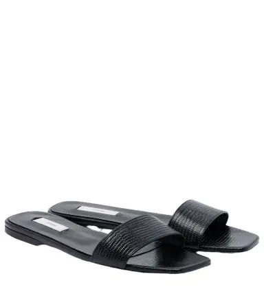 TOTEME Lizard-effect leather slides | Thumbnail 1 TOTEME Lizard-effect leather slides | Thumbnail 1