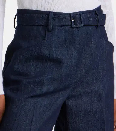 Gabriela Hearst Norman belted denim wide-leg pants | Thumbnail 4 Gabriela Hearst Norman belted denim wide-leg pants | Thumbnail 4